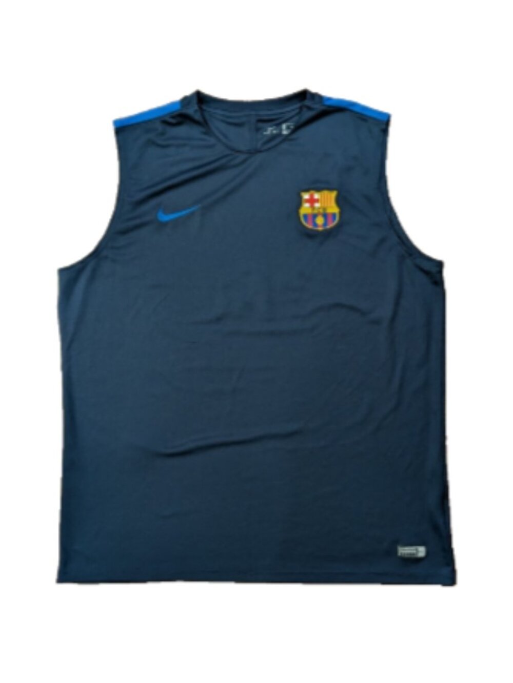 Vtg Nike FC Barcelona Futbol Train Vest Blue Shirt Soccer Rare Beko 2016-17 XXL